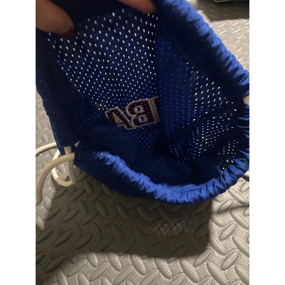 NBA Drawstring Backpack Blue White‎ Mesh Sport Gym Sack